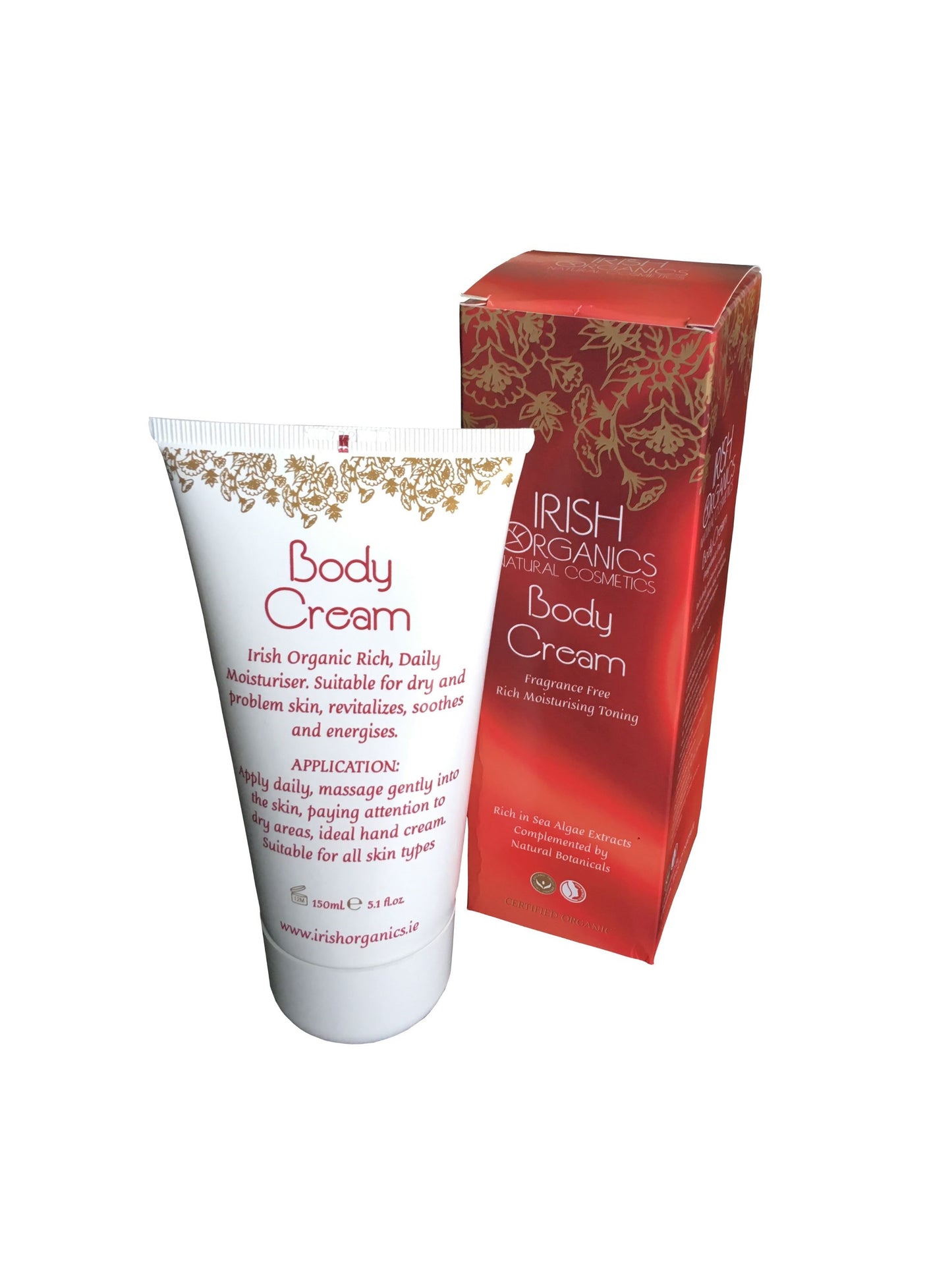 Irish Organics Bodycreme zeewier parfumvrij bio 150 Milliliter