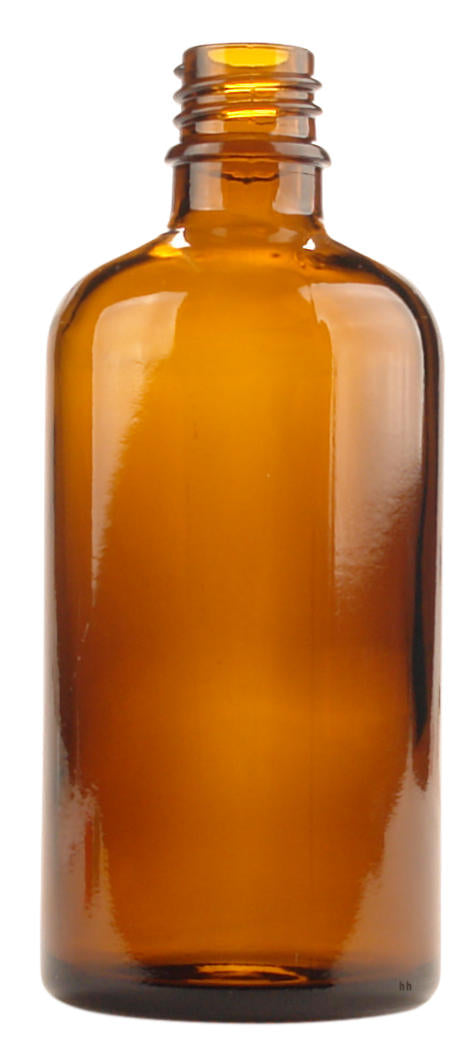 Helios Holland Flesje glas 100ml amber 24 Stuks