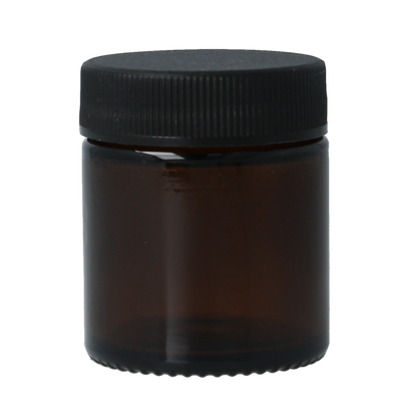 Helios Holland Zalfpot/cremepot incl deksel amber bruin glas 30ml 5 Stuks