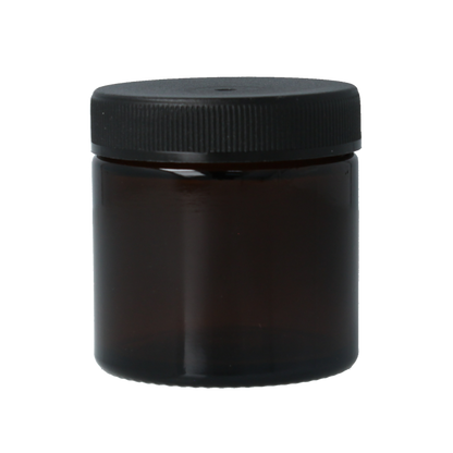 Helios Holland Zalfpot/cremepot incl deksel amber bruin glas 60ml 5 Stuks