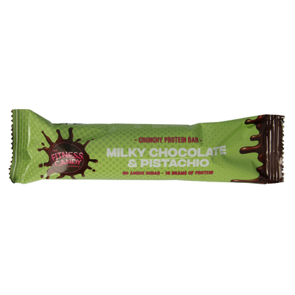 The fitness candy company Milky chocolate & pistachio 55 Gram