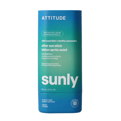 Attitude Sunly after sun stick mint & cucumber SPF30 60.00 Gram