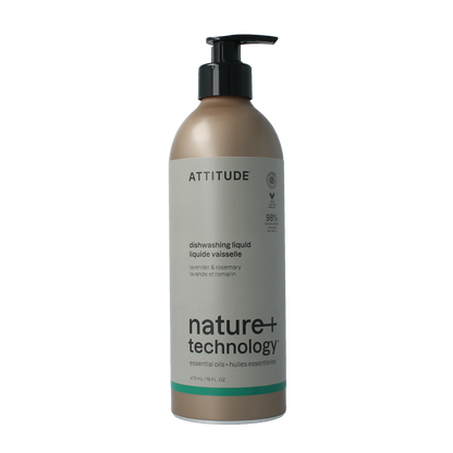 Attitude Afwasmiddel lavendel & rozemarijn 473.00 Milliliter