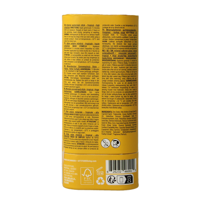 Attitude Sunly zonnebrandstick SPF30 tropisch 60 Gram