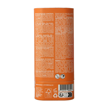 Attitude Sunly zonnebrandstick SPF30 oranjebloesem 60 Gram