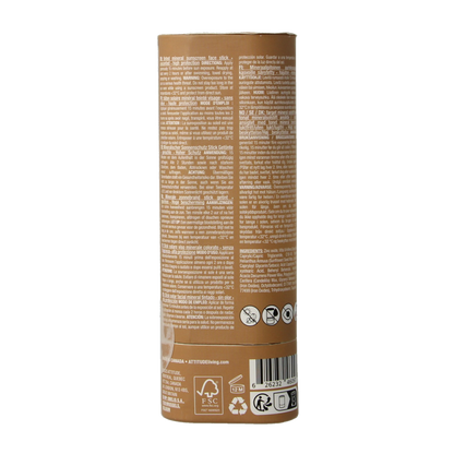Attitude Sunly gezichtszonnebrandstick getint SPF30 20 Gram