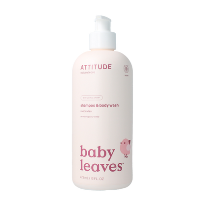 Attitude Shampoo 2 in 1 baby leaves parfum vrij 473 Milliliter