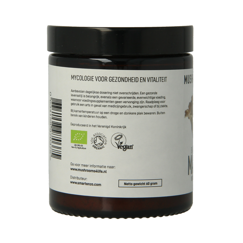 Mushrooms for Life Maitake padddenstoelen poeder bio 60 Gram