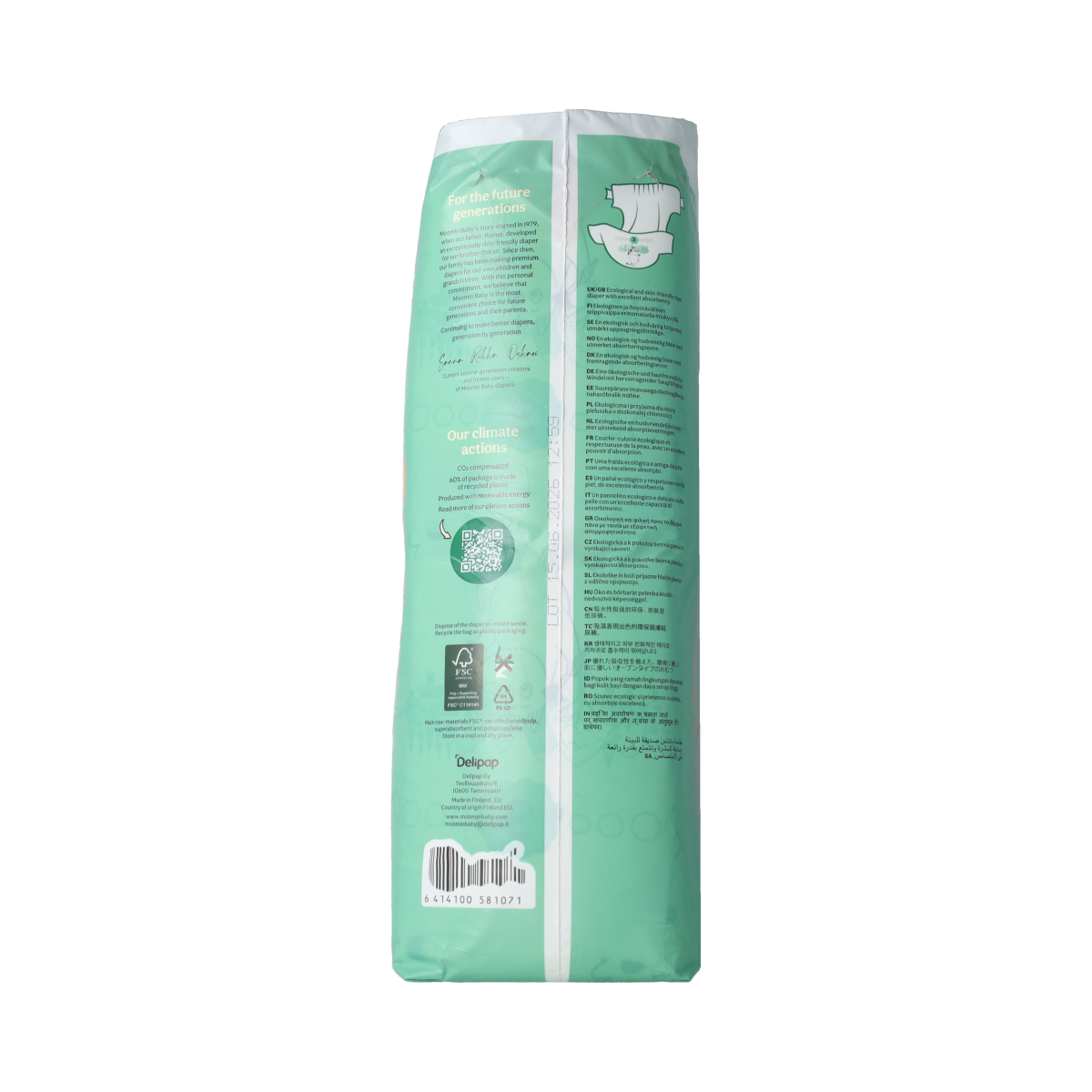 Moomin Moomin Baby luiers maat 3 42 pcs. 5-8 kg 42.00 Stuks