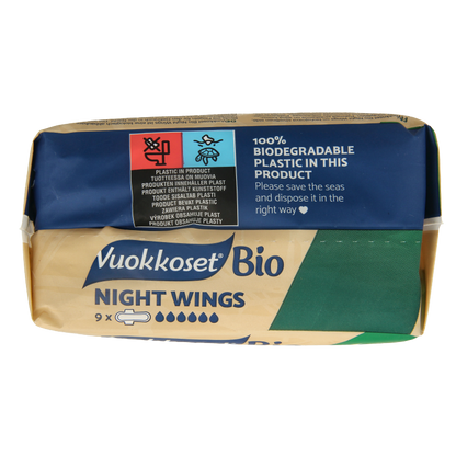 Vuokkoset Bio Maandverband night wing 9 Stuks