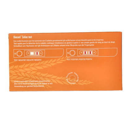 Biocard Coeliakie - gluten overgevoeligheid test 1 Stuks