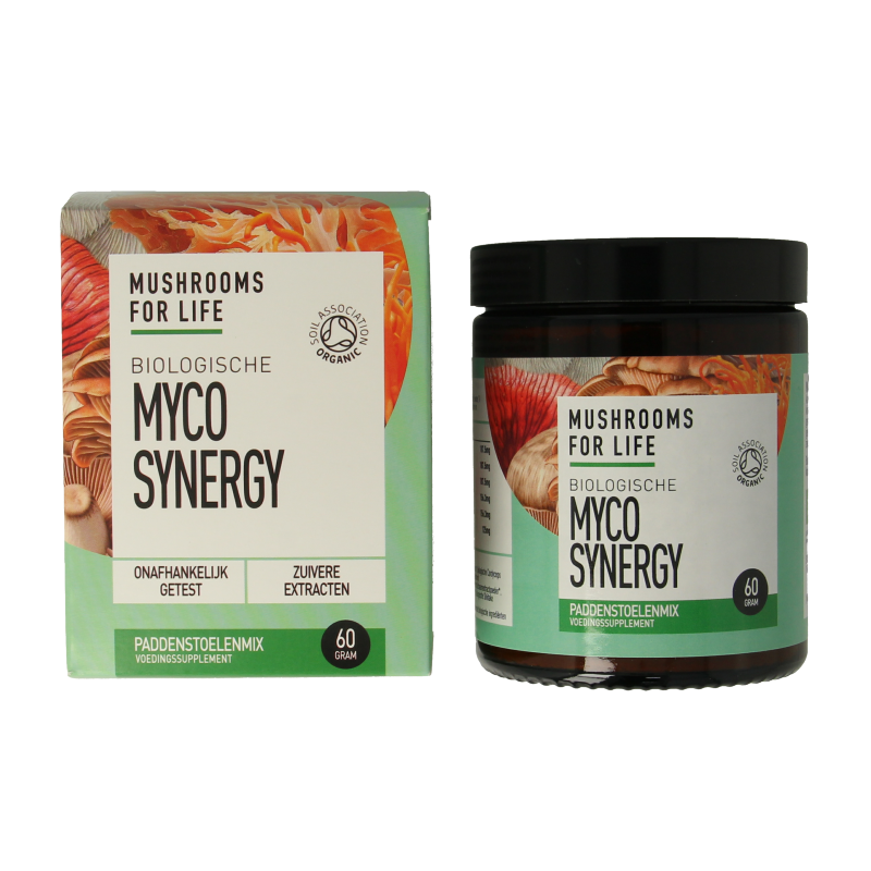 Mushrooms for Life Myco synergy poeder bio 60 Gram