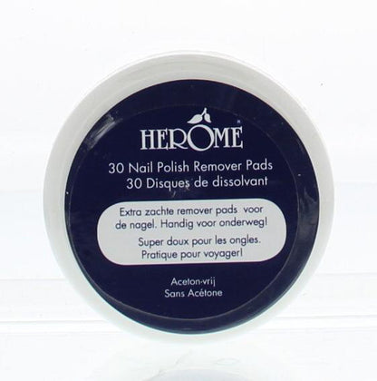 Herome Nagel caring remover pad 30.00 Stuks