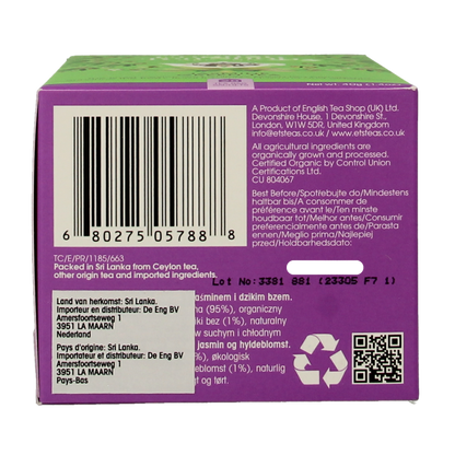English Tea Shop Jasmin green tea bio 20 Zakjes