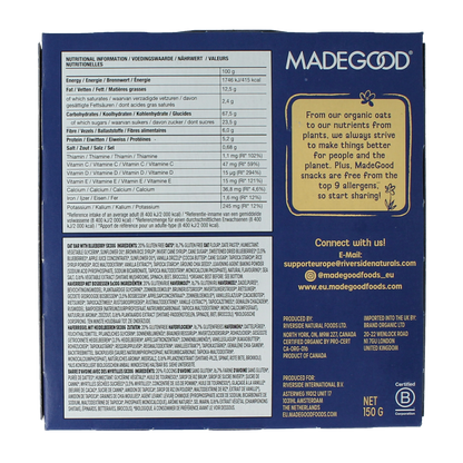 MadeGood  Mornings bar blueberry bio 5.00 Stuks