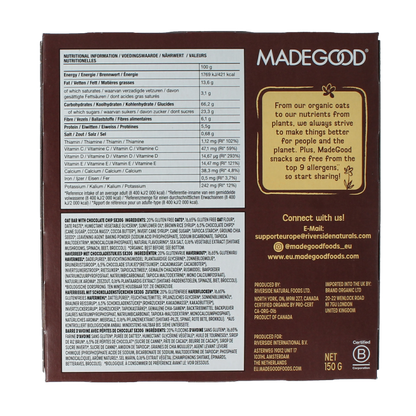 MadeGood  Mornings bar choco chip bio 5 Stuks