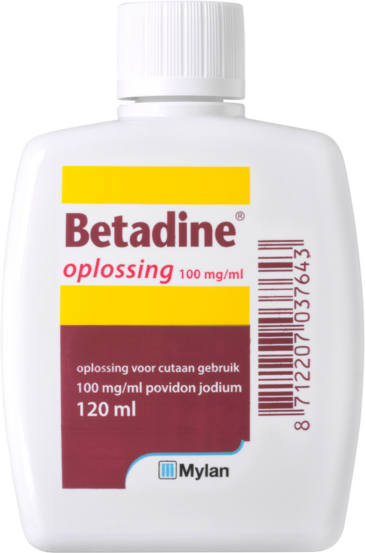 Betadine Jodium oplossing 100mg/ml 120.00 Milliliter