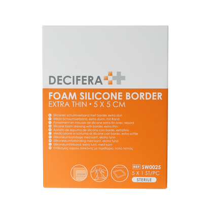 Decifera Foam silicone border extra dun  5x5cm 5.00 Stuks