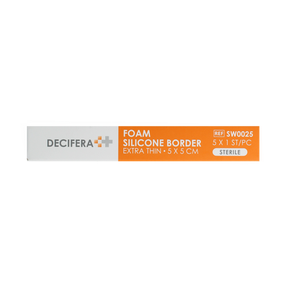 Decifera Foam silicone border extra dun  5x5cm 5.00 Stuks