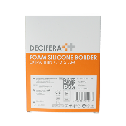 Decifera Foam silicone border extra dun  5x5cm 5.00 Stuks