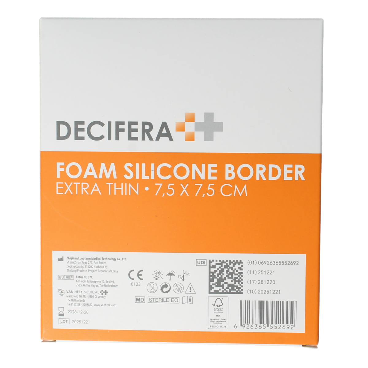 Decifera Foam border 7.5 X 7.5cm 5.00 Stuks