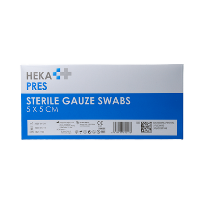 Hekapres Hydrofiel gaaskompres 5 x 5 steriel 100.00 Stuks