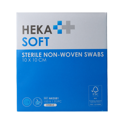 Heka Soft Non-woven kompres 10 x 10cm 100.00 Stuks