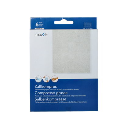 Heka Zalfcompres 7.5 x 10cm steriel 6.00 Stuks