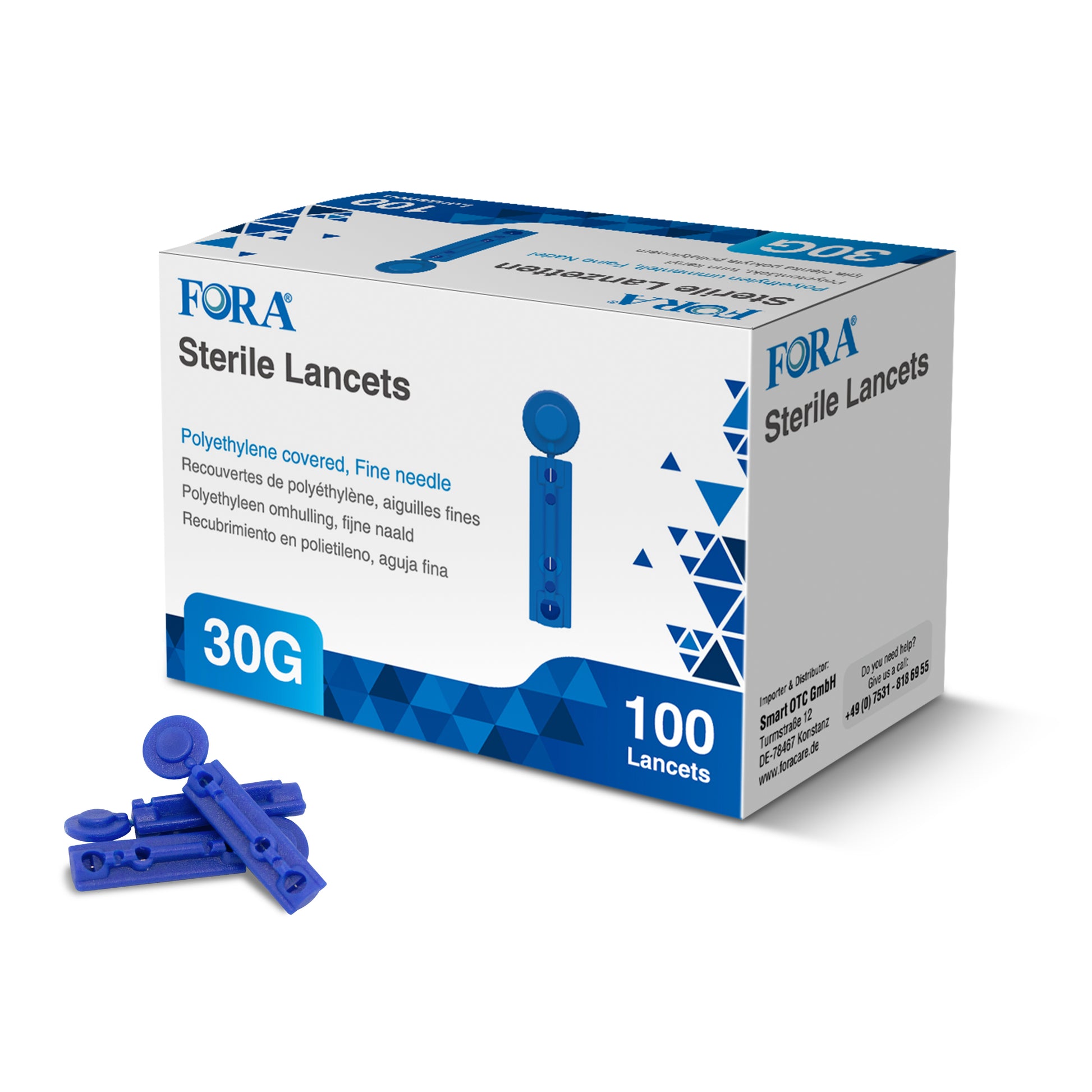 Fora FORA Lancetten - 30G (100 Stuks) 100.00 Stuks