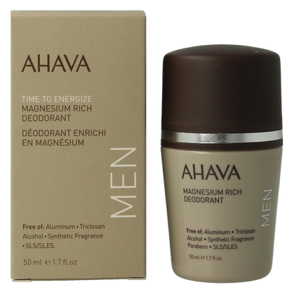 Ahava Men deodorant roll on magnesium rich 50 Milliliter