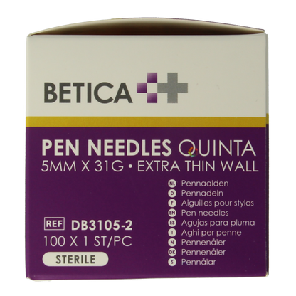 Betica Pennaalden Quinta steriel 5mmx31g 100 Stuks