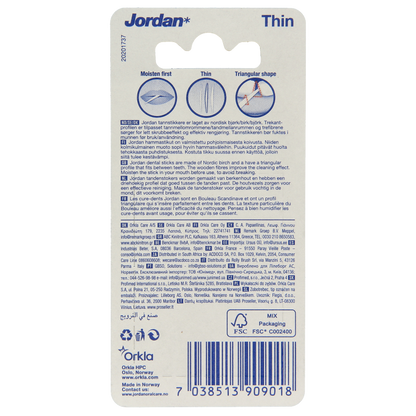Jordan Tandenstoker dun mint 100 Stuks
