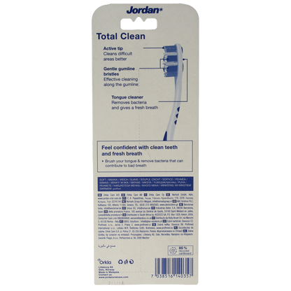 Jordan Tandenborstel totalclean soft 4 Stuks