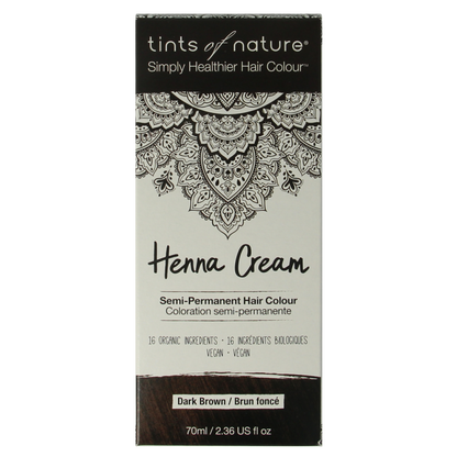 Tints Of Nature Henna cream dark brown semi permanent 70 Milliliter