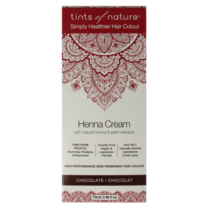 Tints Of Nature Henna cream chocolate semi permanent 70 Milliliter