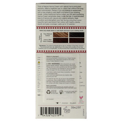 Tints Of Nature Henna cream chocolate semi permanent 70 Milliliter