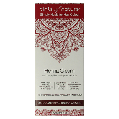 Tints Of Nature Henna cream mahogany red semi permanent 70.00 Milliliter