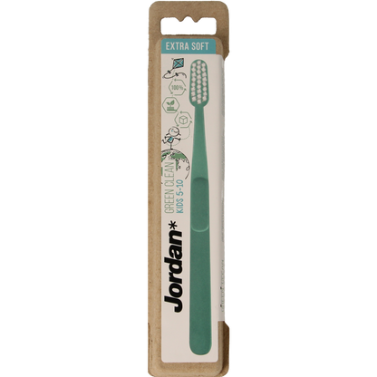 Jordan Tandenborstel green clean kids extra soft 1 Stuks