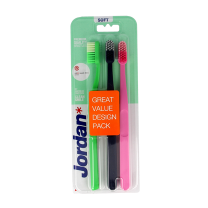 Jordan Tandenborstel clean smile soft 3 Stuks