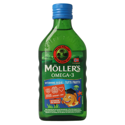 Mollers Omega-3 levertraan tutti frutti 250.00 Milliliter