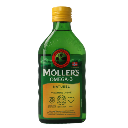 Mollers Omega-3 levertraan naturel 250 Milliliter