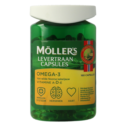 Mollers Omega-3 levertraancapsules 160 Capsules