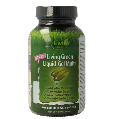 Irwin Naturals Living green liquid gel multi for women  90 Softgels