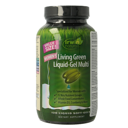 Irwin Naturals Living green liquid gel multi for women 120 Softgels