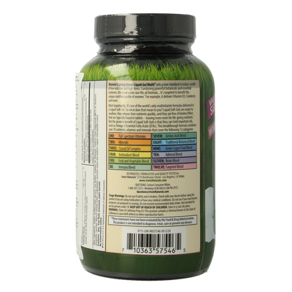 Irwin Naturals Living green liquid gel multi for women 120 Softgels