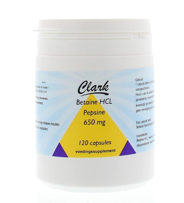 Clark Betaine HCL 650 120 Capsules