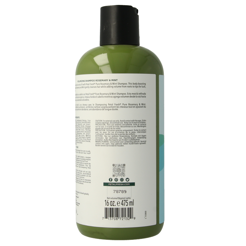 Petal Fresh Shampoo rosemary & mint 475 Milliliter