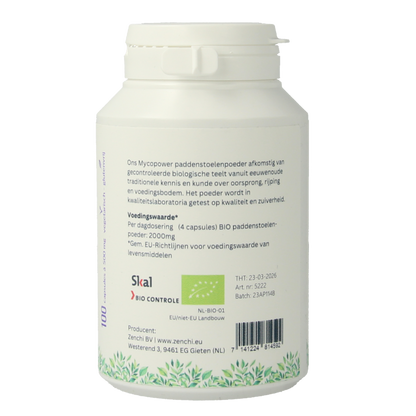Mycopower Pleurotus bio 100 Capsules