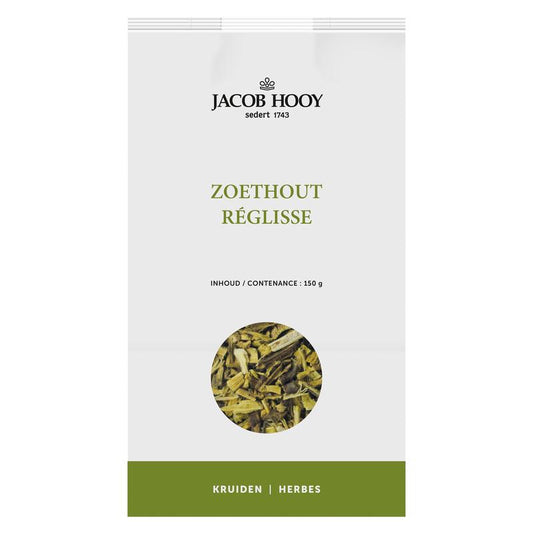 Jacob Hooy Zoethout gesneden 150 Gram