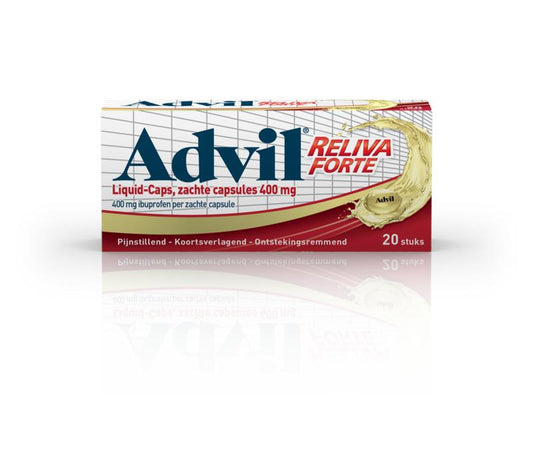 Advil Reliva liquid caps 400mg 20.00 Capsules